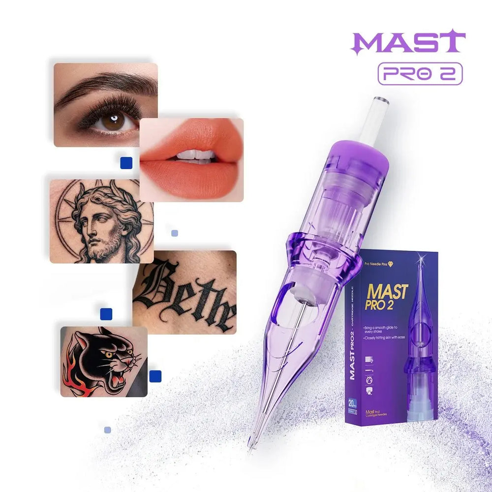 Mast P60 Permanent Makeup Machine Full Kit Wireless Battery Pen 2.2mm - 3.2mm 5 Strokes Portable Lightweight with 20 Pro Needles