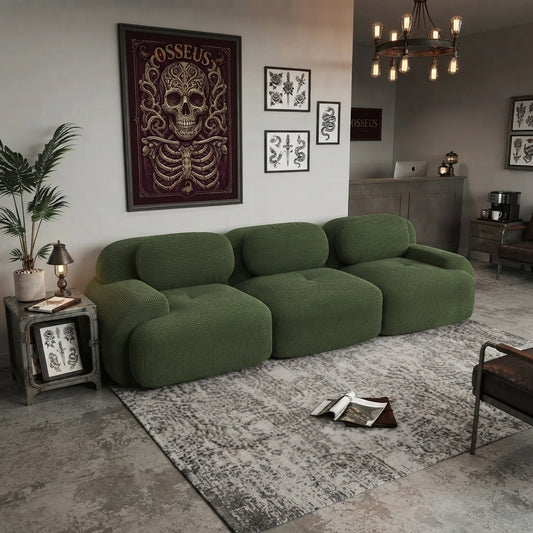 Canapé Modulable Bubble Sofa Cordsamt | 5 Coloris, Velours Côtelé, 3 Modules Sans Montage