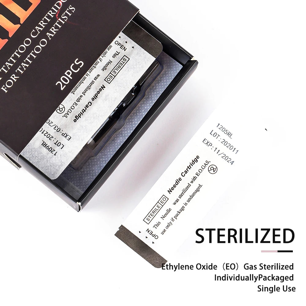 T-Rex U-REX Tattoo Cartridge Needles 20 pcs/box 0.35 mm safe sterilized tattoo needles for permanent cosmetic tattoos