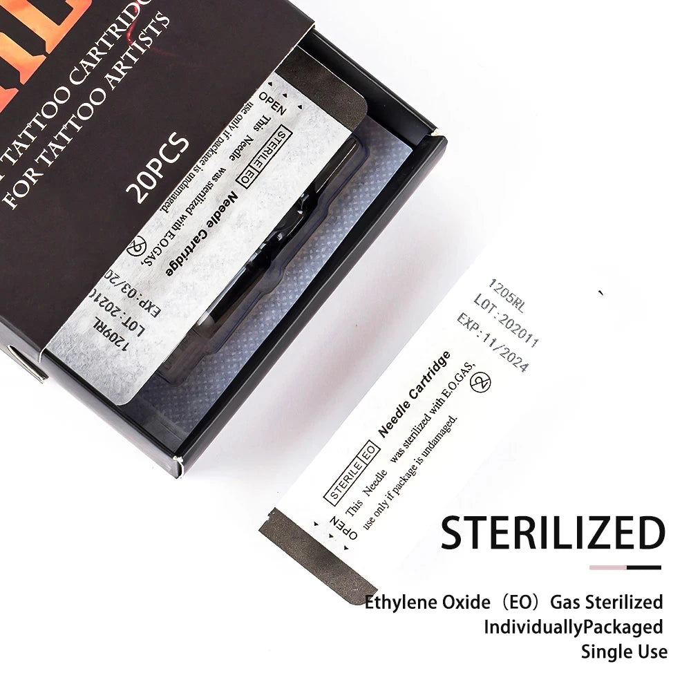 T-Rex U-REX Tattoo Cartridge Needles 20 pcs/box 0.35 mm safe sterilized tattoo needles for permanent cosmetic tattoos