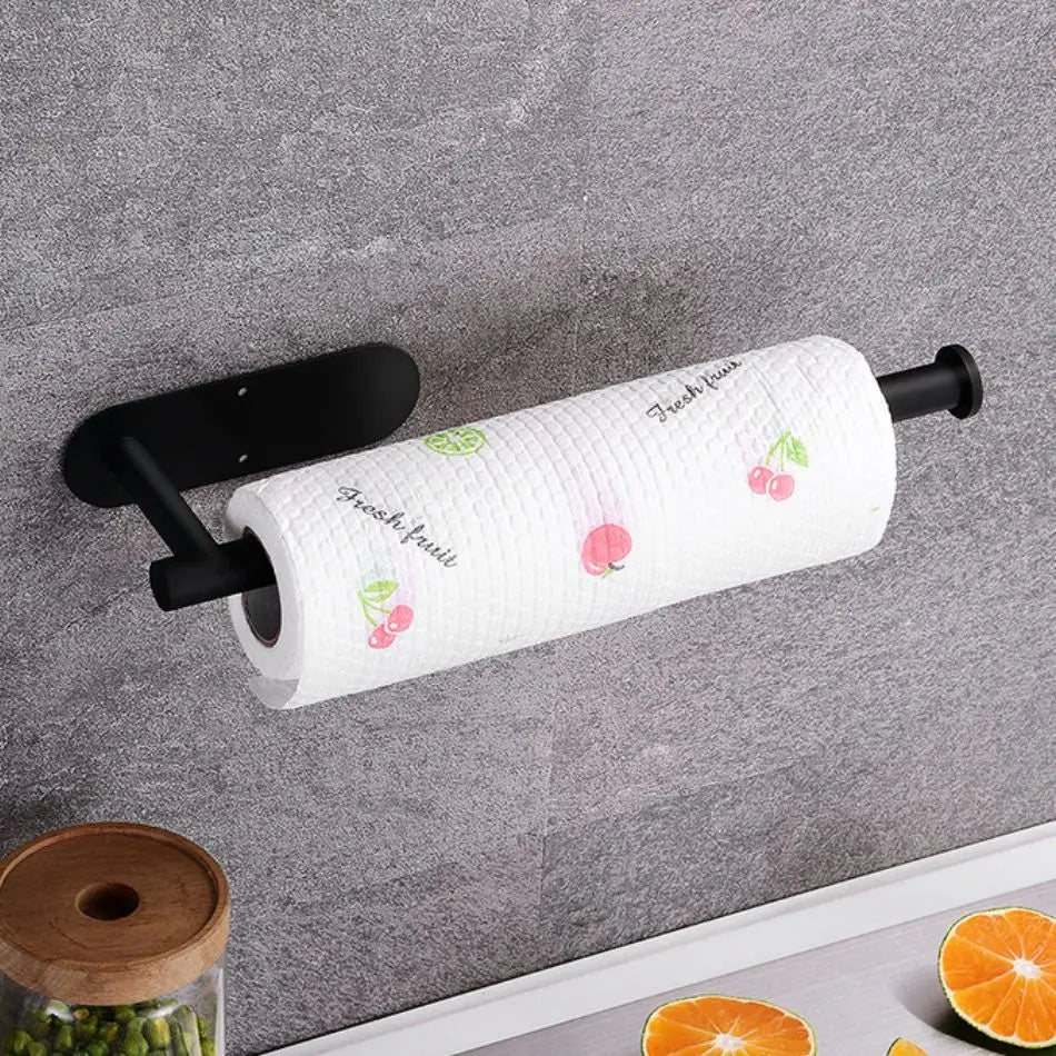 Kitchen Paper Towel Holder Adhesive Tissue Hanger Toilet Roll Paper Dispenser Cabinet Storage Napkin Rack Bathroom Accessories