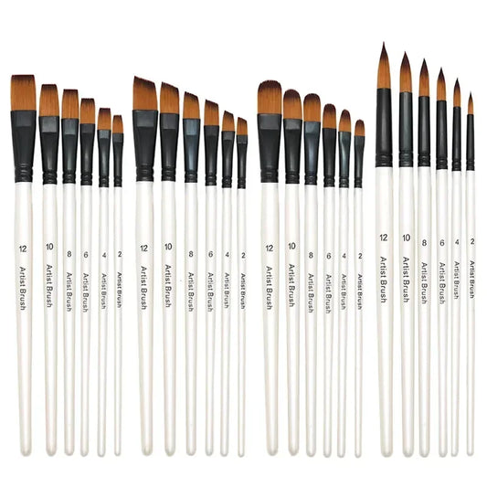Ensemble de 6 pinceaux ronds en nylon