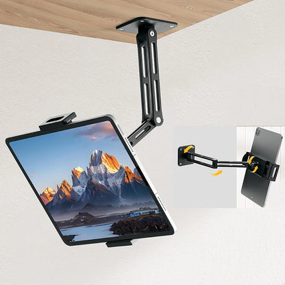 Support mural réglable pour tablette et téléphone | rotatif à 360 degrés