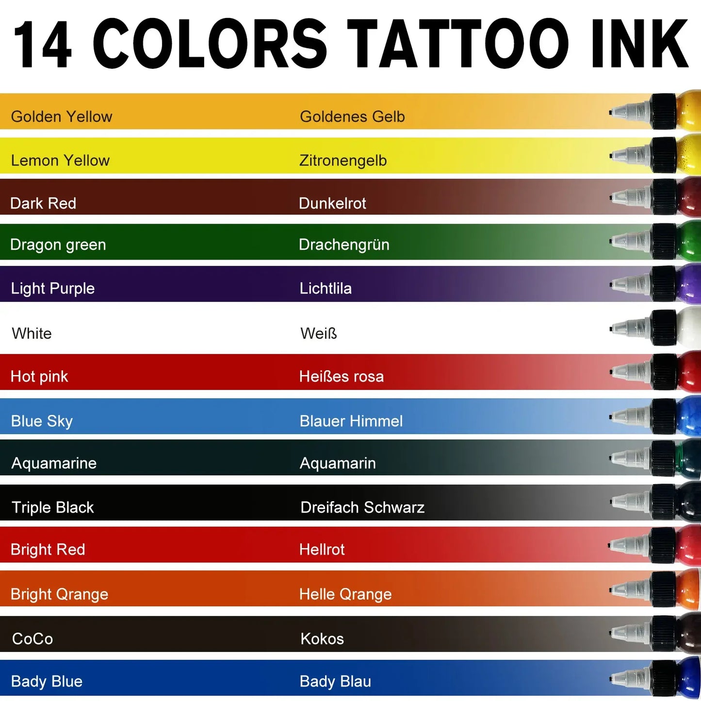 Kit d'encre de tatouage professionnelle stérile | Dynamic 30 ML
