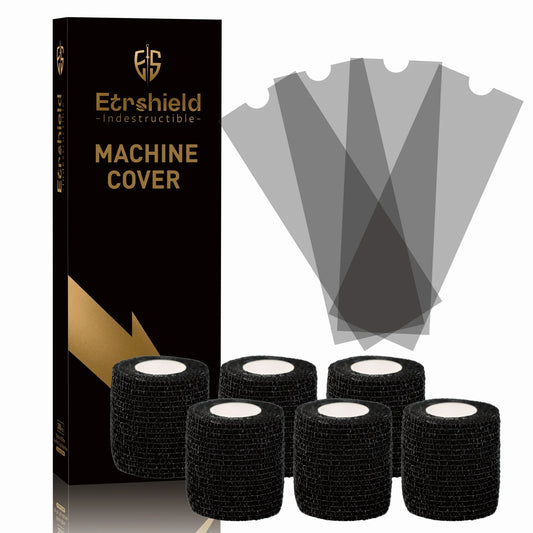 Kit de 200pcs de protection de dermographe + 6 Grips noir