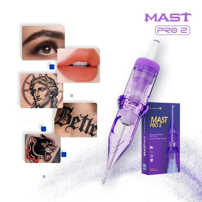 Mast P60 Permanent Makeup Machine Full Kit Wireless Battery Pen 2.2mm - 3.2mm 5 Strokes Portable Lightweight with 20 Pro Needles