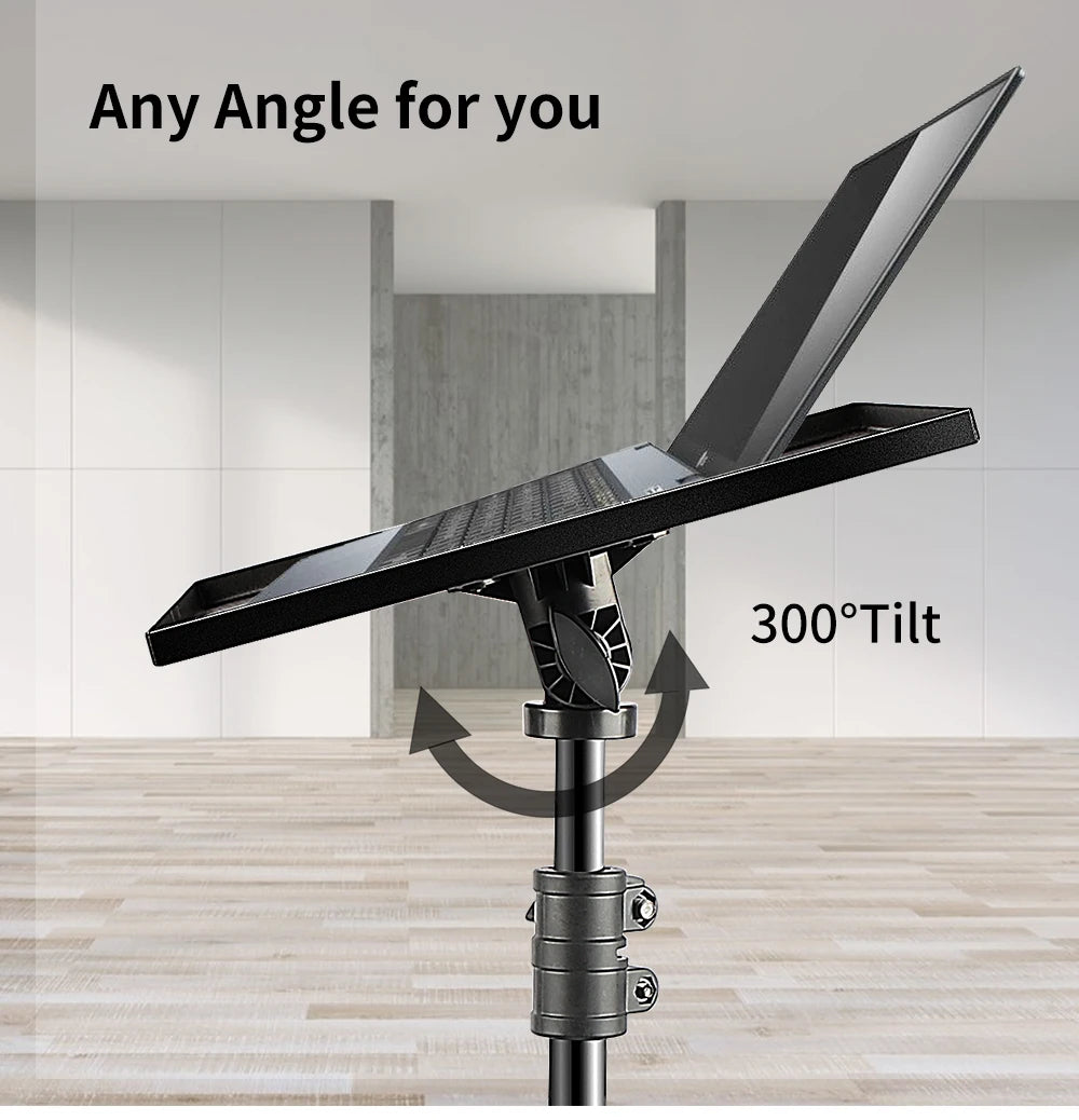 145cm Projector Tripod Stand Laptop Tripod Adjustable Height 23 to 63" Standing Desk Outdoor Computer Desk Stand for Studio