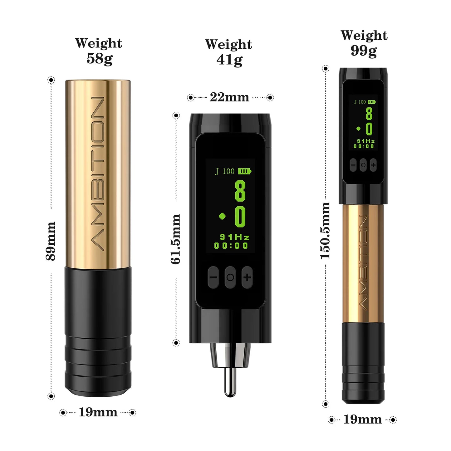 Ambition Rotary Tattoo Machine Pen 3.5mm Permanent Makeup RCA Eyeliner Scalp Eyebrows Lips Tools Semi-Permanent Cartridge Needle