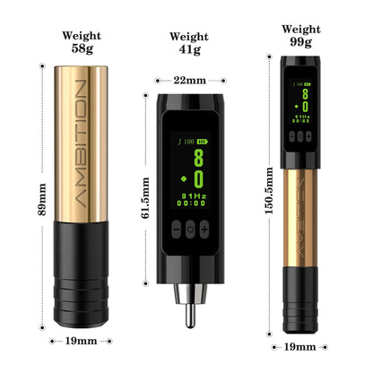 Ambition Rotary Tattoo Machine Pen 3.5mm Permanent Makeup RCA Eyeliner Scalp Eyebrows Lips Tools Semi-Permanent Cartridge Needle