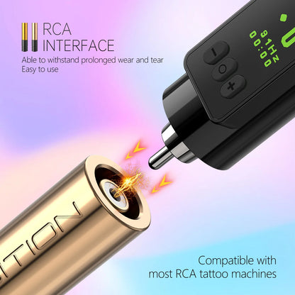Ambition Rotary Tattoo Machine Pen 3.5mm Permanent Makeup RCA Eyeliner Scalp Eyebrows Lips Tools Semi-Permanent Cartridge Needle