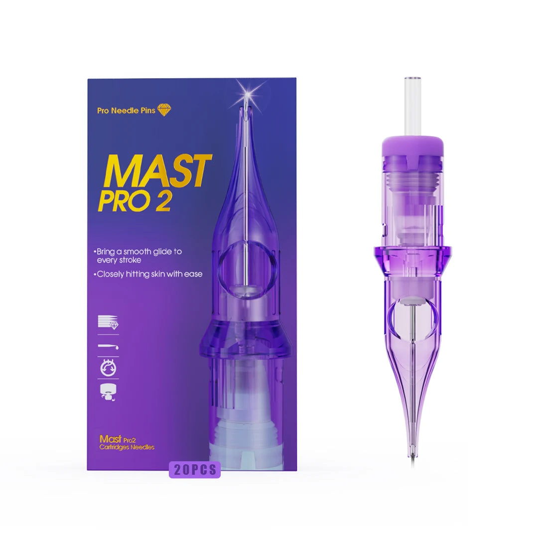 Mast P60 Permanent Makeup Machine Full Kit Wireless Battery Pen 2.2mm - 3.2mm 5 Strokes Portable Lightweight with 20 Pro Needles