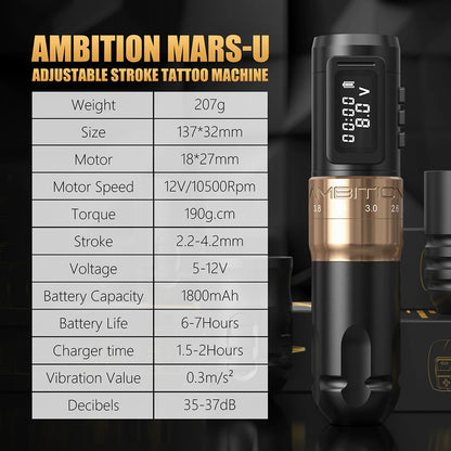 Kit de Tatouage Professionnel  | Ambition Mars-U