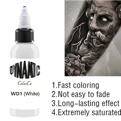 White Tattoo Pigments Ink(30ML/60ML/12OML) - Body Color Drawing White Tattoo Ink Professional Tattoo Paint for Artists