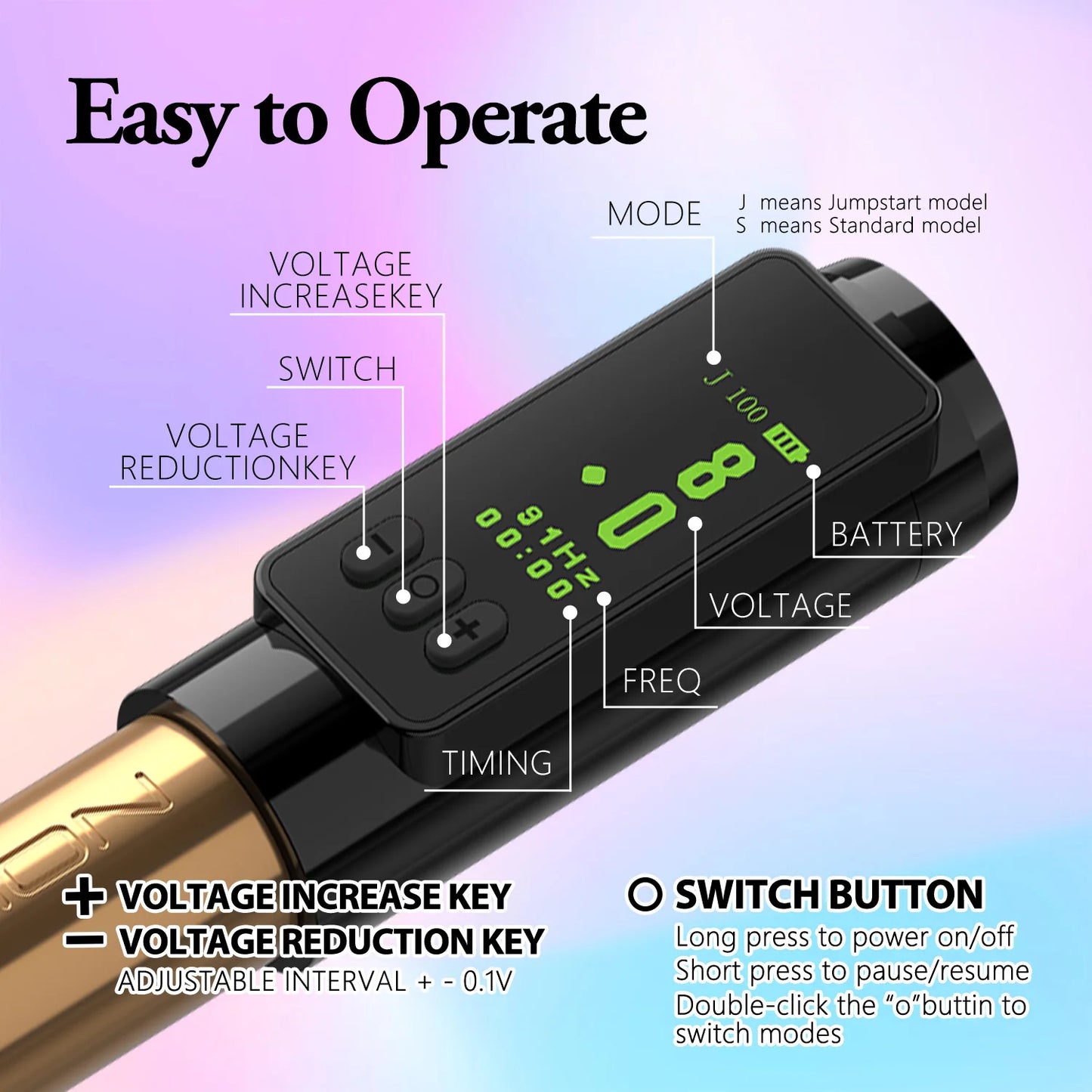 Ambition Rotary Tattoo Machine Pen 3.5mm Permanent Makeup RCA Eyeliner Scalp Eyebrows Lips Tools Semi-Permanent Cartridge Needle