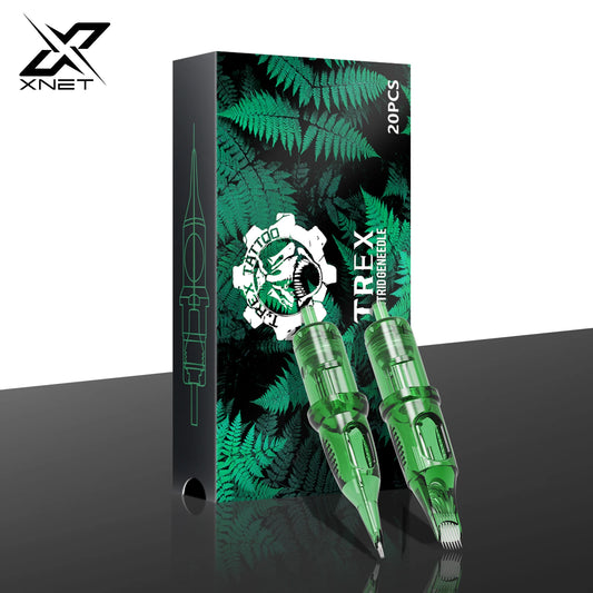 XNET Trex Tattoo Cartridge Needles 20pcs 1RL 3RL 1RM 5RM Disposable Sterilized Safety Tattoo Needle for Cartridge Machines Grips