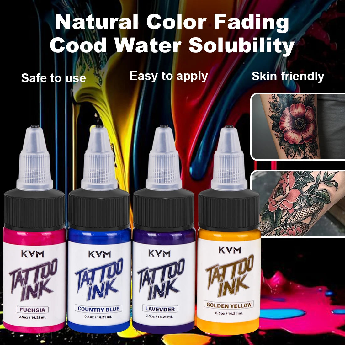 Box d'encre de tatouage professionnelle stérile | KVM 15 ML
