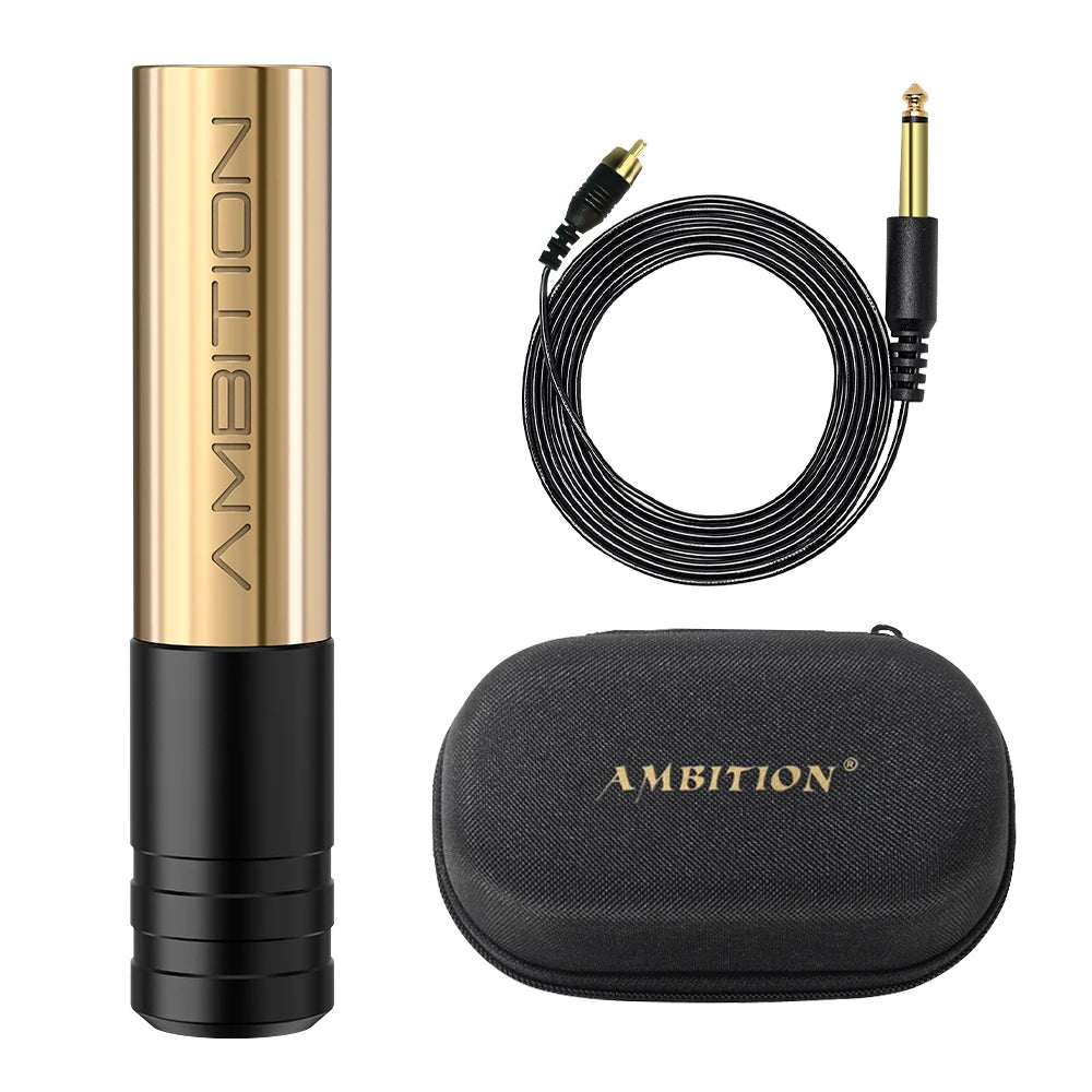 Ambition Rotary Tattoo Machine Pen 3.5mm Permanent Makeup RCA Eyeliner Scalp Eyebrows Lips Tools Semi-Permanent Cartridge Needle
