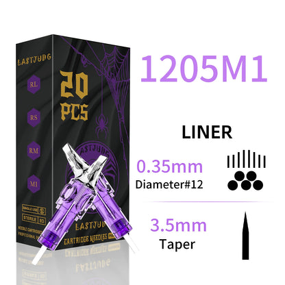 Tattoo Cartridge Needles 20Pcs LASTJUDG Tattoo Needles For Makeup Permanent Tattoo Machine Kit Disposable Safety Tattoo Needles