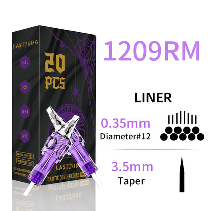 Tattoo Cartridge Needles 20Pcs LASTJUDG Tattoo Needles For Makeup Permanent Tattoo Machine Kit Disposable Safety Tattoo Needles