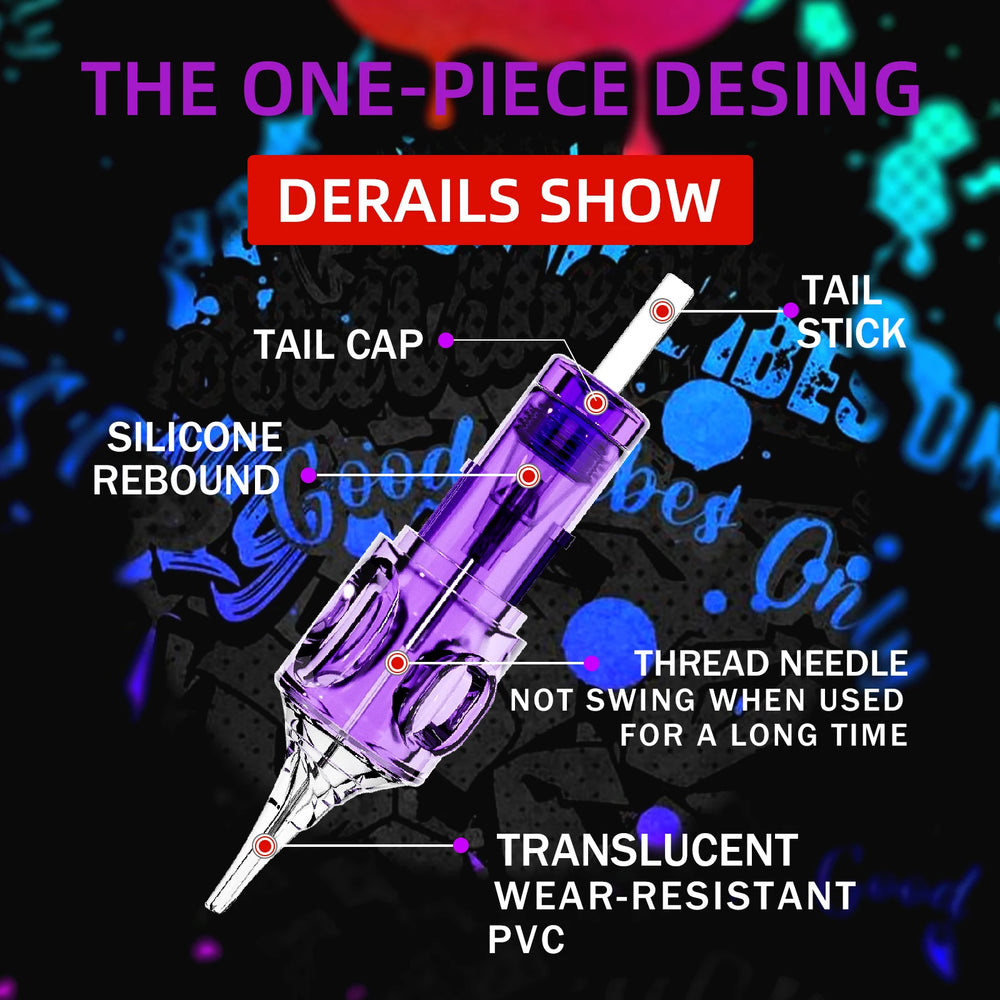 Tattoo Cartridge Needles 20Pcs LASTJUDG Tattoo Needles For Makeup Permanent Tattoo Machine Kit Disposable Safety Tattoo Needles