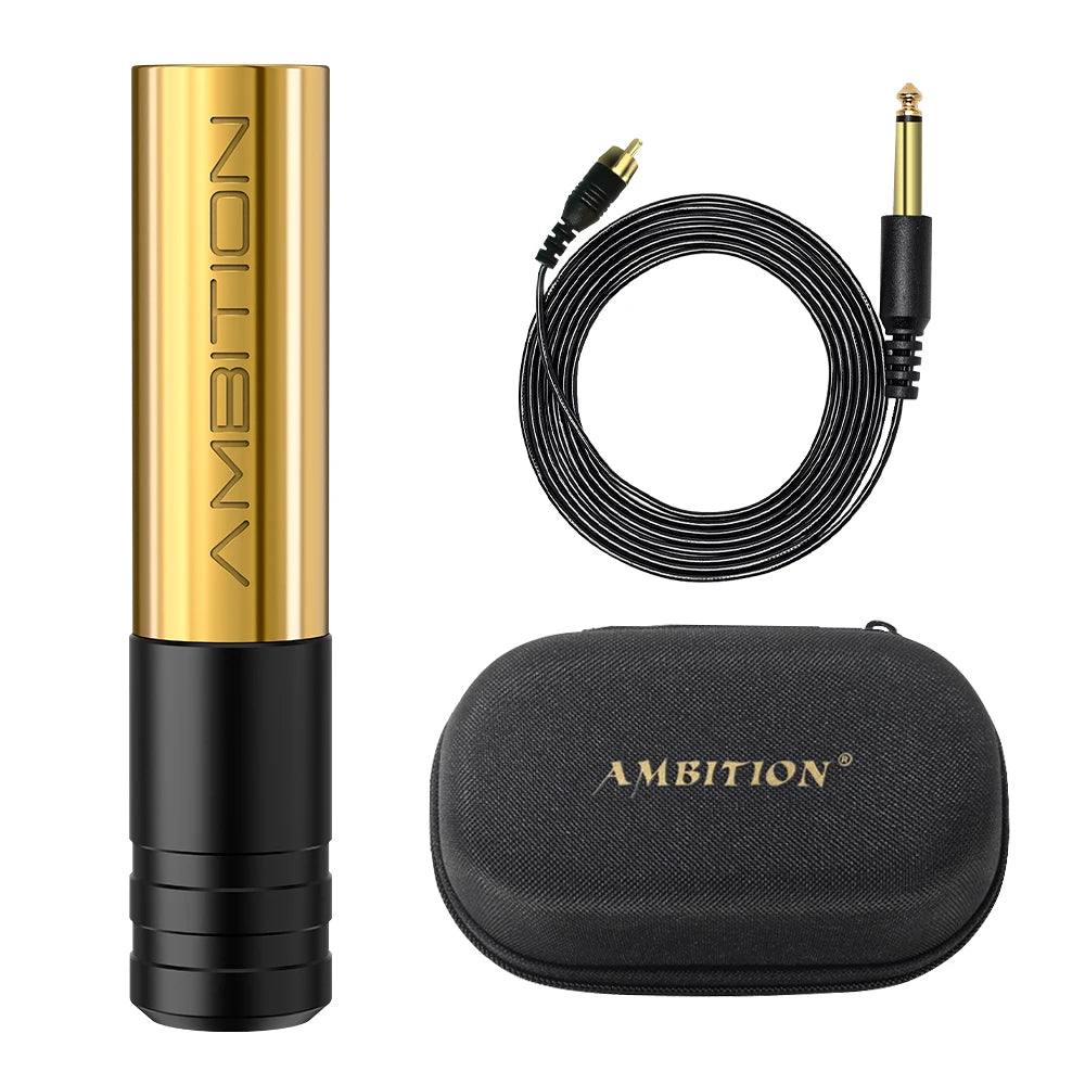 Ambition Rotary Tattoo Machine Pen 3.5mm Permanent Makeup RCA Eyeliner Scalp Eyebrows Lips Tools Semi-Permanent Cartridge Needle