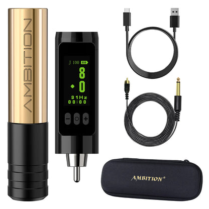 Ambition Rotary Tattoo Machine Pen 3.5mm Permanent Makeup RCA Eyeliner Scalp Eyebrows Lips Tools Semi-Permanent Cartridge Needle