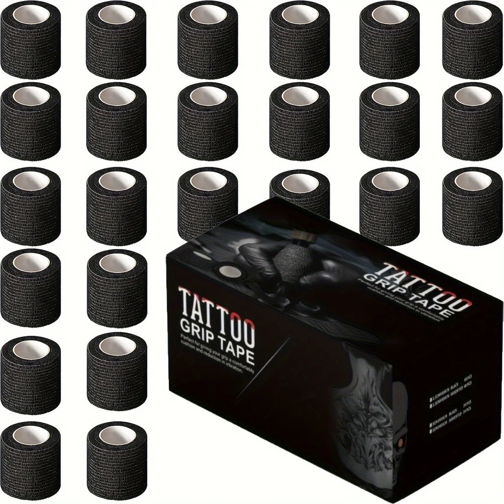 Bandage de Protection Grip Cohésif Auto-Adhérent Jetable Noir