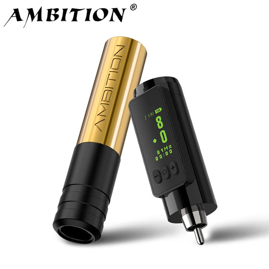 Ambition Rotary Tattoo Machine Pen 3.5mm Permanent Makeup RCA Eyeliner Scalp Eyebrows Lips Tools Semi-Permanent Cartridge Needle