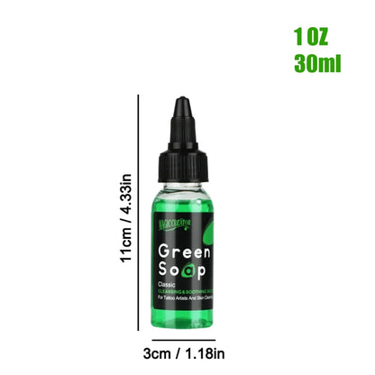 30/250/500ML Ultra Concentrated Tattoo Green Soap - Tattoo Cleaning Soap Kit with Foaming Bottle 150ml for Tattoo Clean Skin
