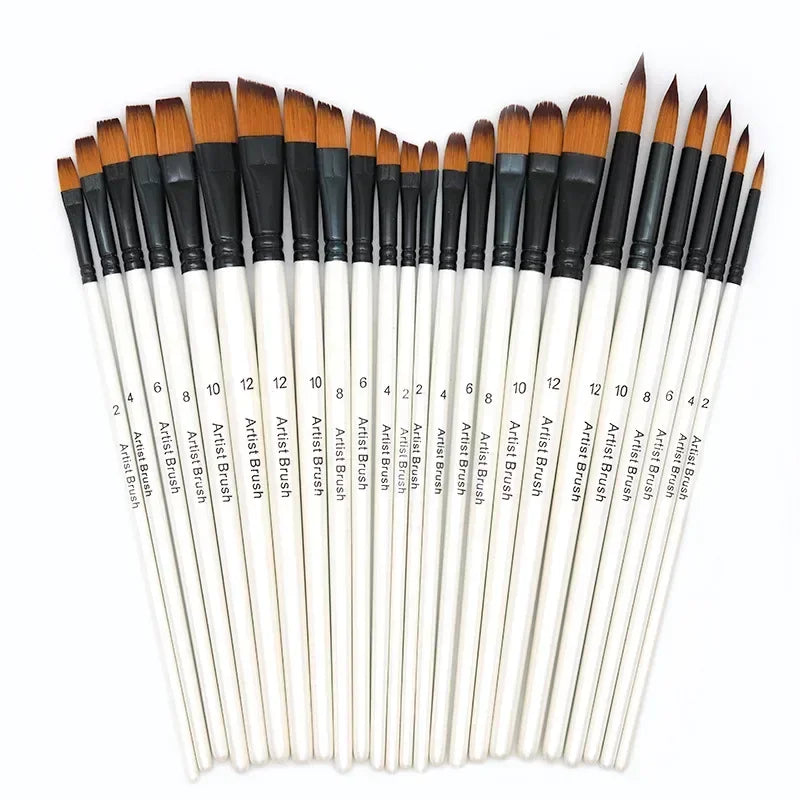 Ensemble de 6 pinceaux ronds en nylon