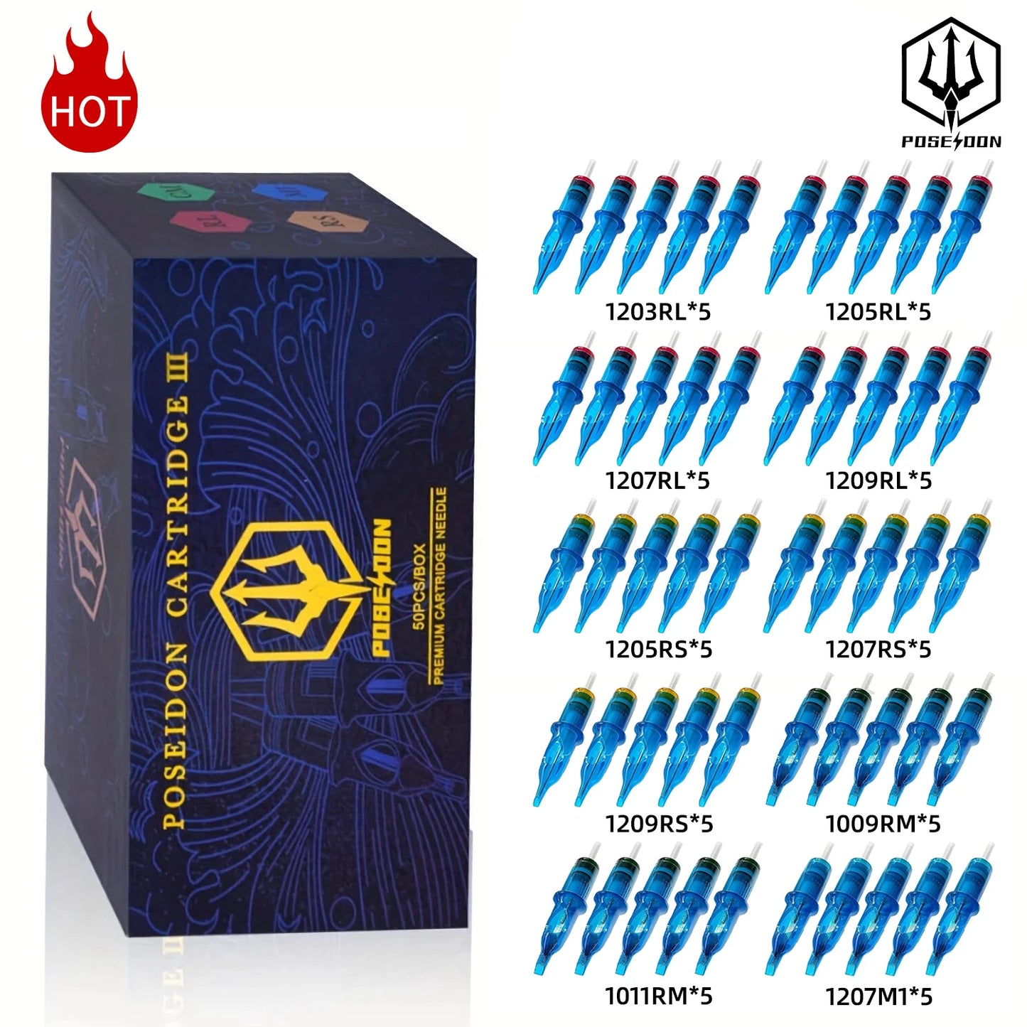 Pack d'aiguilles à tatouer | POSEIDON PRO MAX