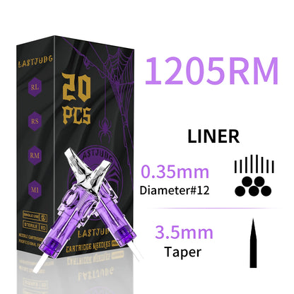 Tattoo Cartridge Needles 20Pcs LASTJUDG Tattoo Needles For Makeup Permanent Tattoo Machine Kit Disposable Safety Tattoo Needles