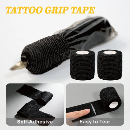 Kit de 200pcs de protection de dermographe + 6 Grips noir